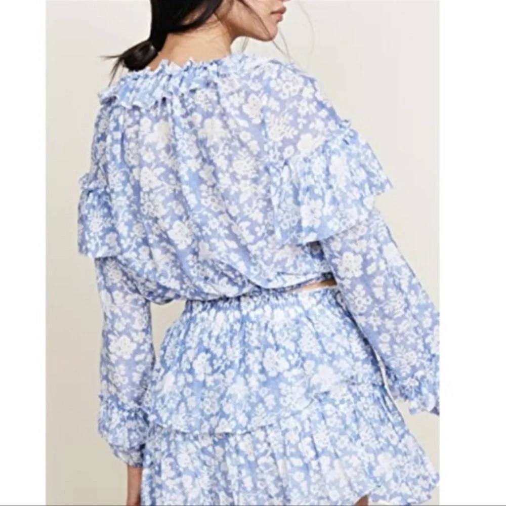 LoveShackFancy Ruffle Popover Top - Picture 6 of 7